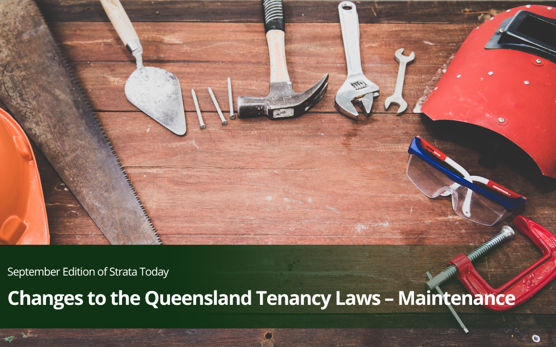 Changes to the Queensland Tenancy Laws – Maintenance