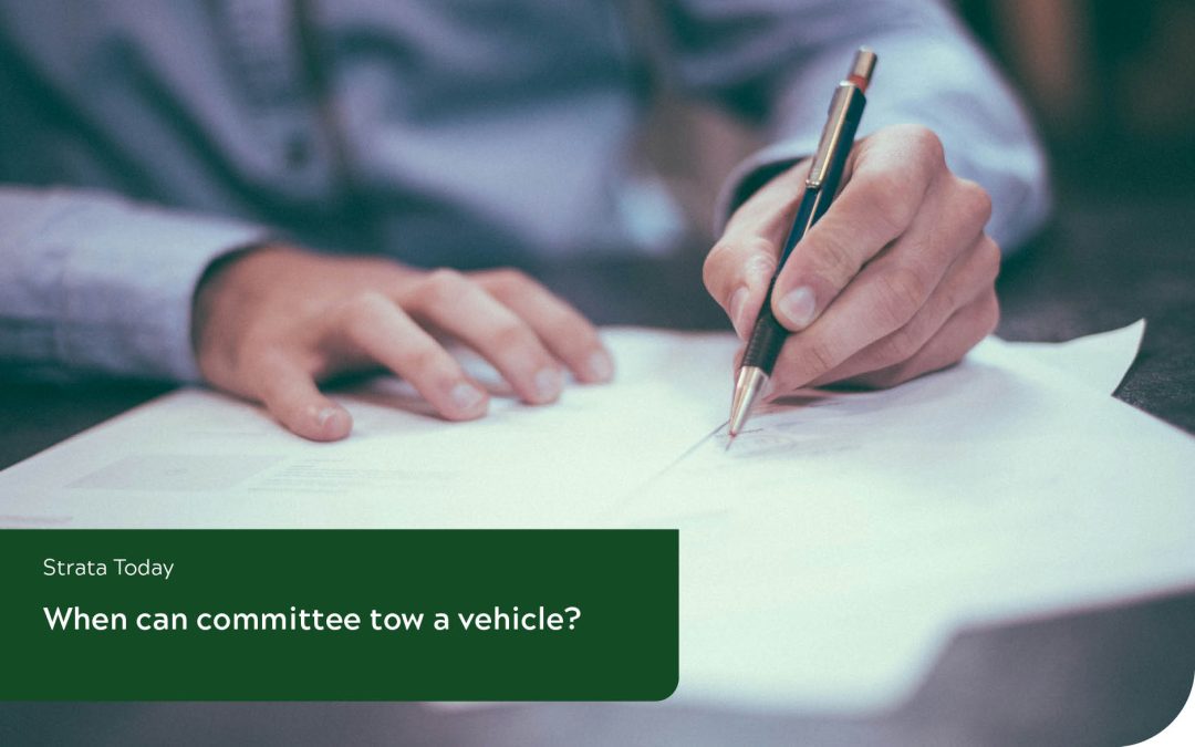 When Can a Committee Tow a Vehicle?