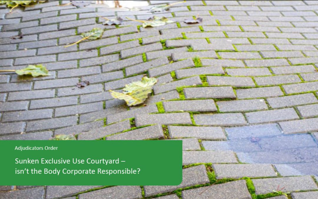Sunken Exclusive Use Courtyard – isn’t the Body Corporate Responsible?