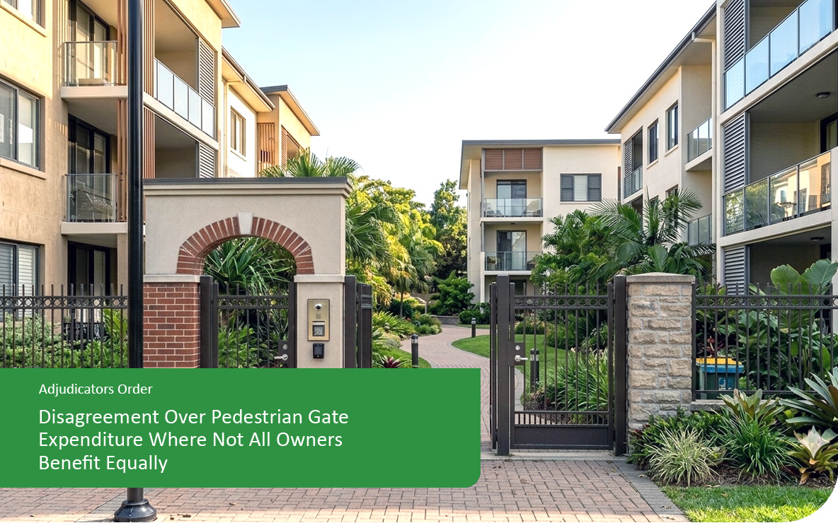 Disagreement Over Pedestrian Gate Expenditure Where Not All Owners Benefit Equally
